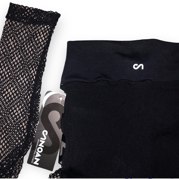 NWT ALL BLACK Canoan Brazil Move Mesh Leggings. - Picture 11 of 12